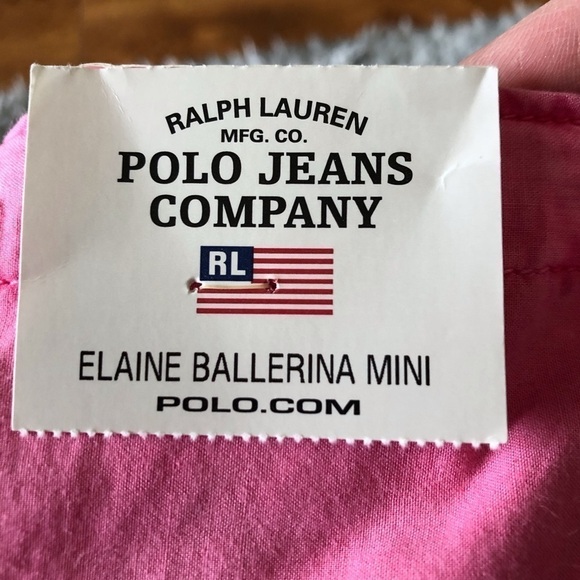 NWT Vintage RL polo sun washed pink Elaine Ballerina Mini Skirt in size M - Picture 2 of 6